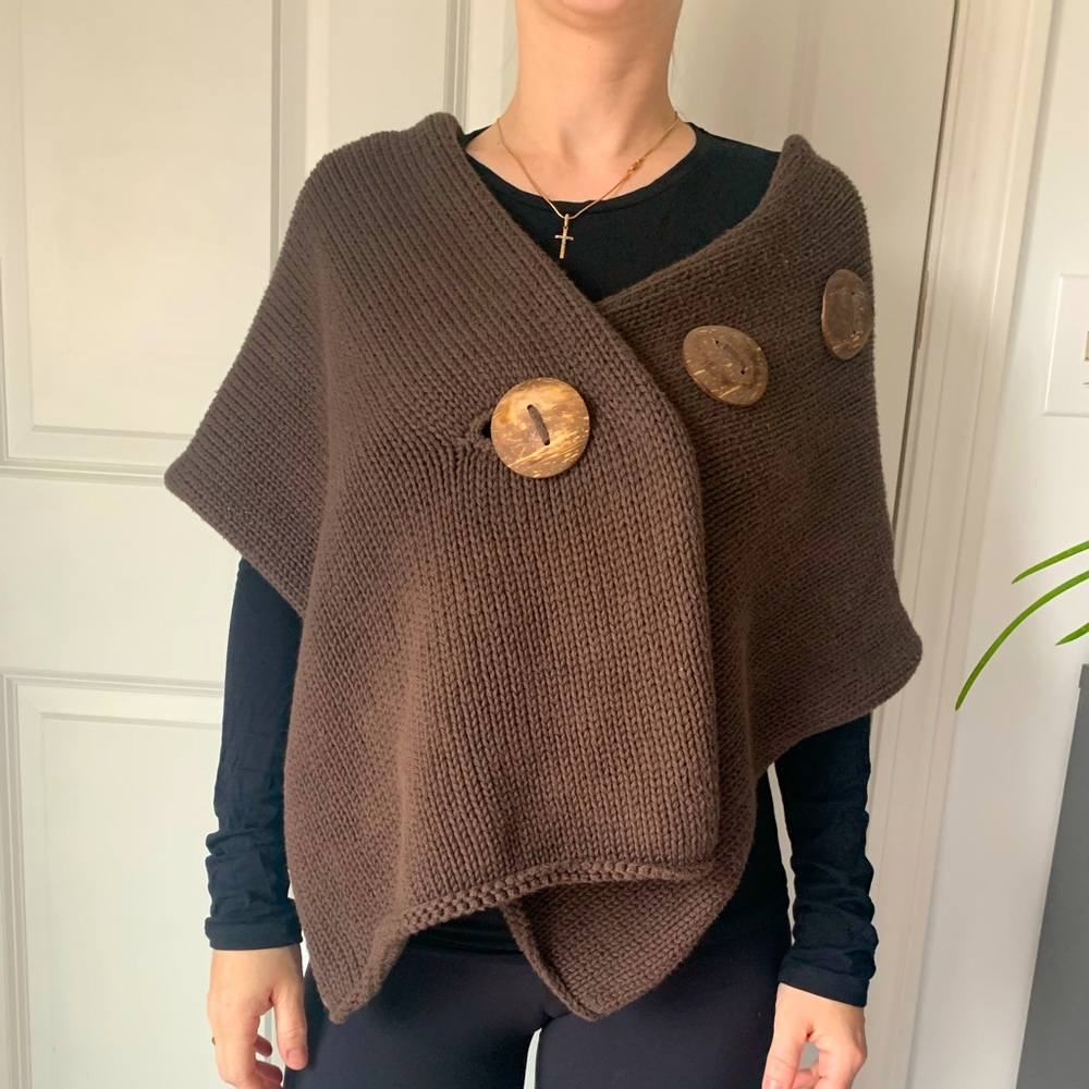 Pure Cotton Hand knit Shawl / Travel Wrap